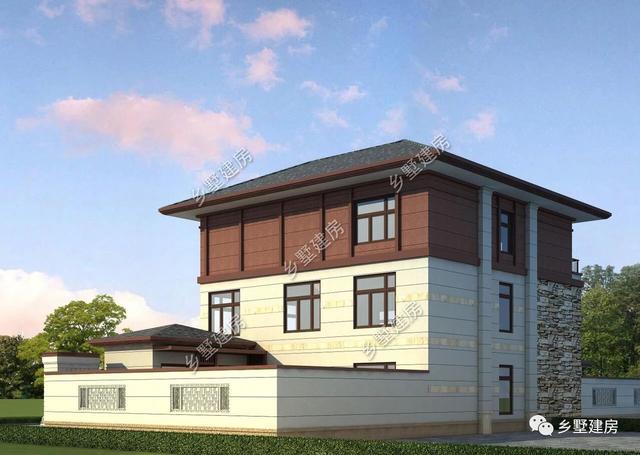 60萬農村三層小別墅設計圖，帶后院，外觀大氣宏偉，時尚大氣，回頭率超高！