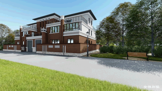 兄弟雙拼合建新中式雙拼別墅，造型新穎大氣，平面布局合理，全村上下沒有人不羨慕。