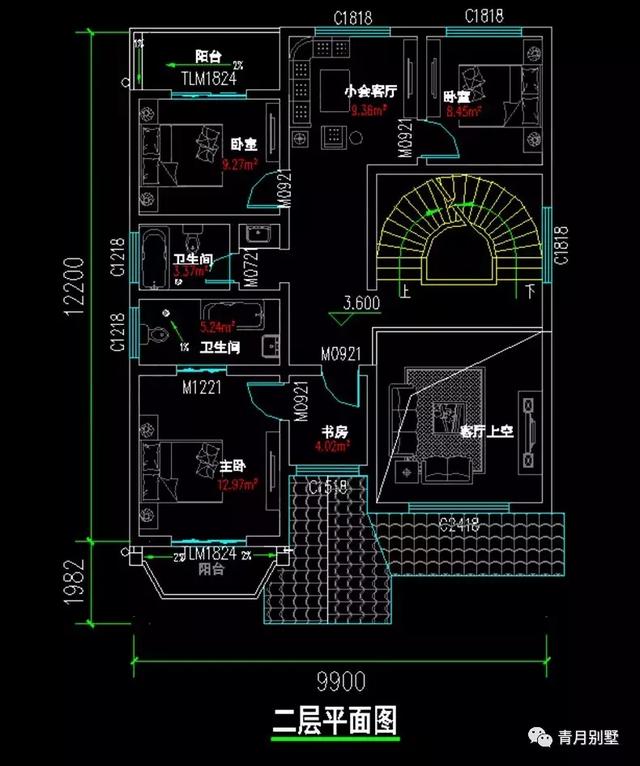 占地128平三層小樓設計圖，高端大方，不容錯過的好戶型。