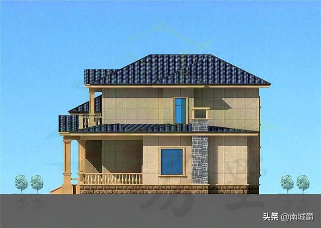 兩層歐式獨棟別墅設(shè)計圖，豪華又不俗氣，建在村里想低調(diào)都難。