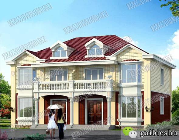 二層兄弟雙拼別墅設(shè)計(jì)圖，建造這樣的戶型，幾十年不過時(shí)，實(shí)用耐看。