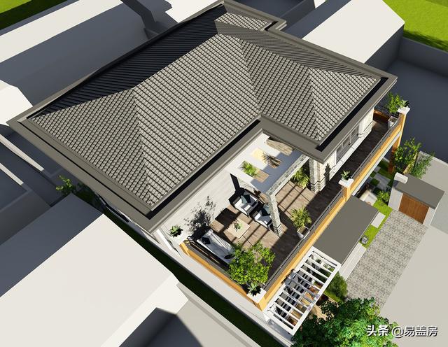 10.8m×12.4m現(xiàn)代二層別墅設(shè)計圖，舒服老人房農(nóng)村鄉(xiāng)親都羨慕