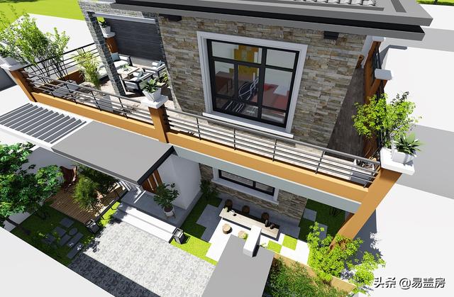 10.8m×12.4m現(xiàn)代二層別墅設(shè)計圖，舒服老人房農(nóng)村鄉(xiāng)親都羨慕