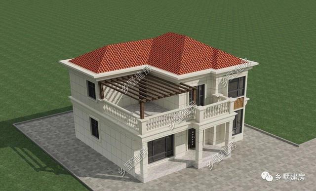 占地116平二層農村小別墅設計圖，大氣時尚，實用經濟，難得一見的好戶型。