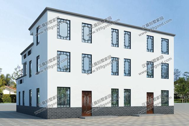 3款平屋頂設(shè)計(jì)的三層別墅設(shè)計(jì)圖，漂亮實(shí)用還洋氣，第1棟帶地下室。