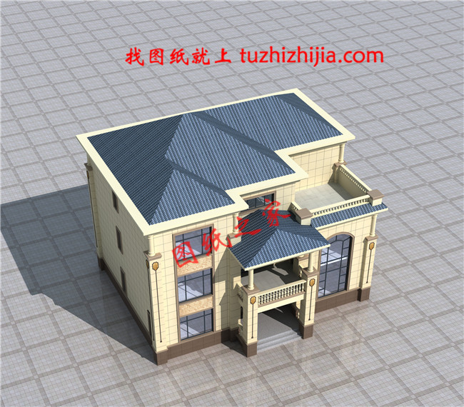 新農村帶陽臺三層樓房圖紙,占地180平米左右,豪華大氣