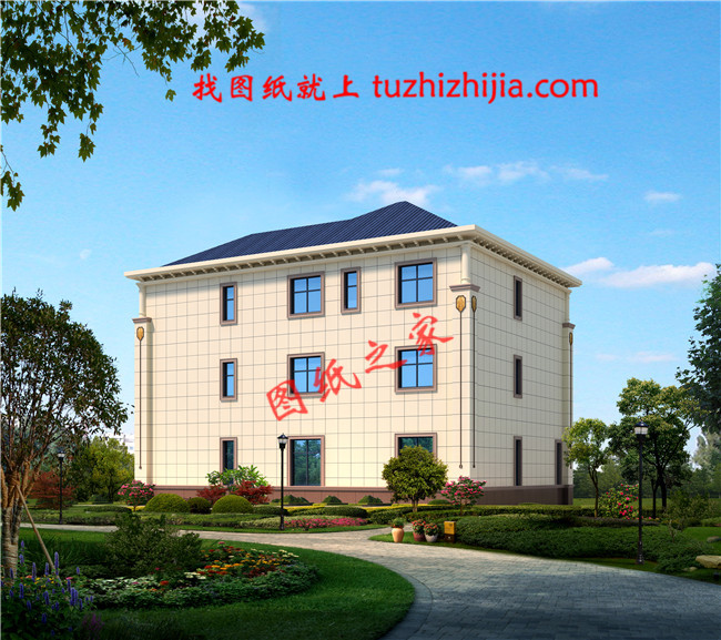 新農村帶陽臺三層樓房圖紙,占地180平米左右,豪華大氣