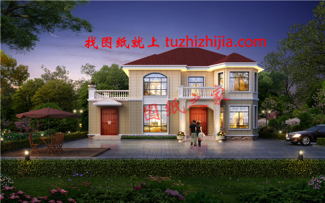 180平米農村二層小別墅設計圖,外觀漂亮,帶露臺