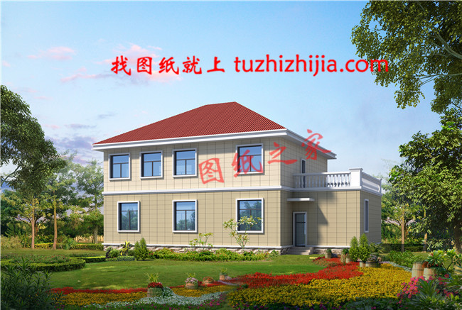 180平米農村二層小別墅設計圖,外觀漂亮,帶露臺