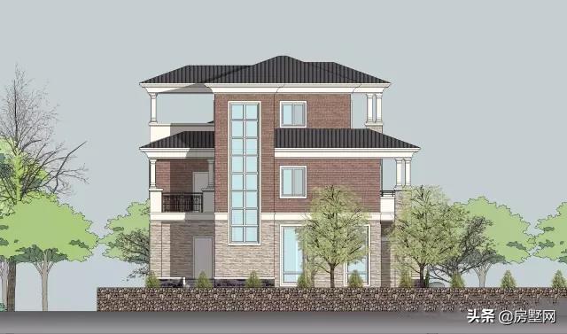 帶雙車庫的新式三層別墅設計圖，秀雅大方不失大氣?。