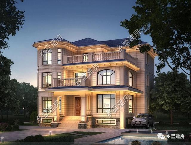 帶半地下室的三層簡歐農(nóng)村別墅，戶型方正，典雅大氣，豪華到令人窒息！