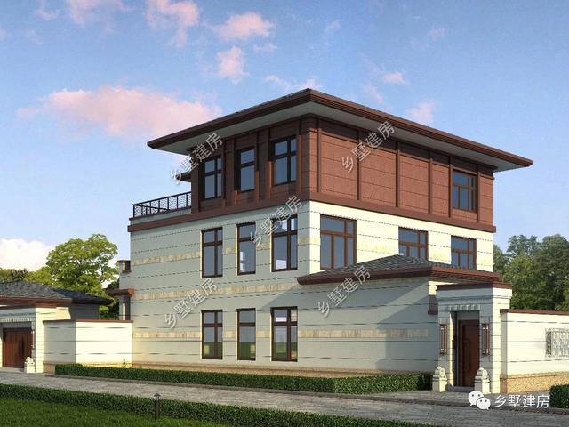 12.5X18.1米現(xiàn)代風(fēng)三層別墅設(shè)計(jì)圖，優(yōu)雅別致，穩(wěn)重不單調(diào)。