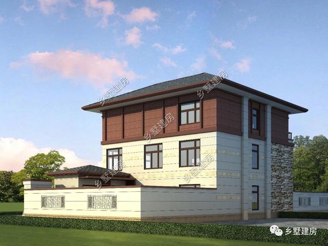 12.5X18.1米現(xiàn)代風(fēng)三層別墅設(shè)計(jì)圖，優(yōu)雅別致，穩(wěn)重不單調(diào)。