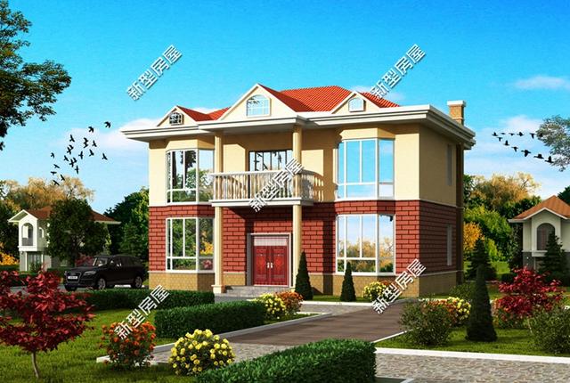 5棟二層歐式小洋樓，簡單大方，經(jīng)濟(jì)適用，造價20萬左右。