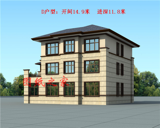 精選五套人氣頗高的三層中式別墅，五種戶型，五種尺寸