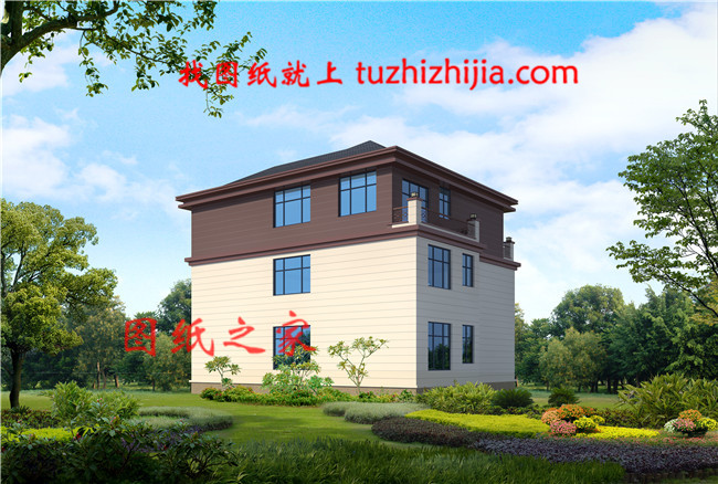 新式160平方米農(nóng)村三層樓房設(shè)計(jì)圖,客廳中空