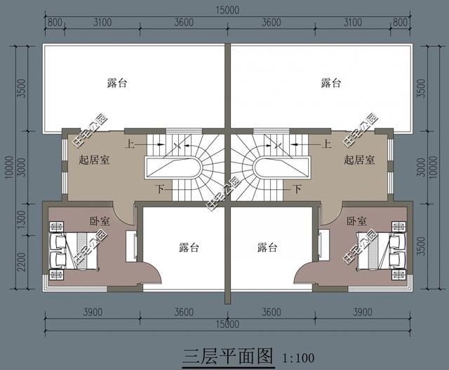 兩兄弟合建三層新中式雙拼別墅設計圖，端莊素雅在，造價65萬。