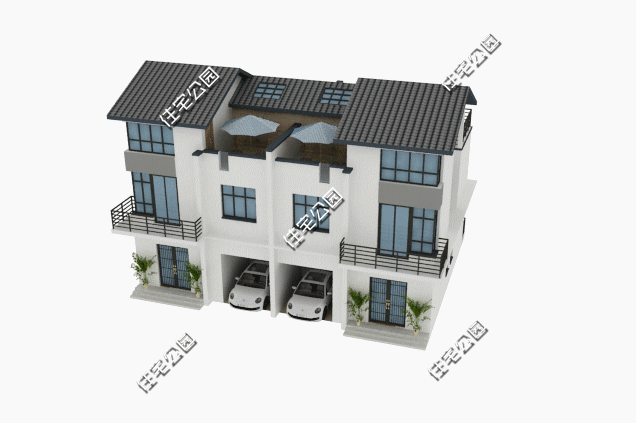 兩兄弟合建三層新中式雙拼別墅設計圖，端莊素雅在，造價65萬。