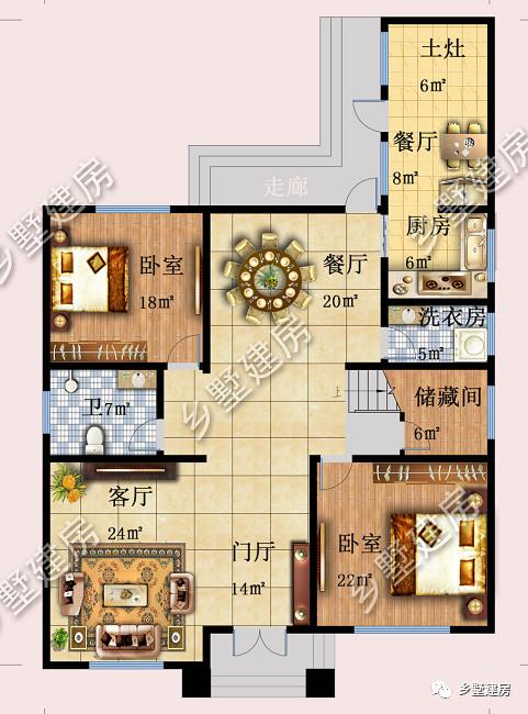 12.5X18.1米三層新中式別墅設(shè)計圖，帶庭院，經(jīng)典耐看！