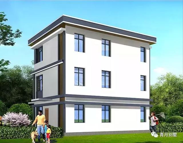 現(xiàn)代三層小別墅，占地130平米，外觀時(shí)尚美觀，適合農(nóng)村自建