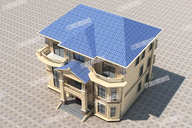 48萬在農村蓋這么洋氣的三層別墅設計圖，從細節上講究檔次，棒極了。