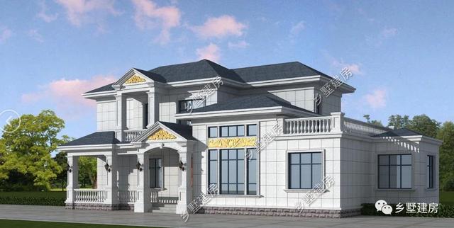 造價(jià)經(jīng)濟(jì)，施工簡(jiǎn)單的二層小別墅戶型，屋頂錯(cuò)落有致，十分有韻味，實(shí)在是農(nóng)村建房上上之選！