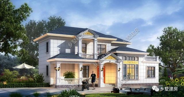 造價(jià)經(jīng)濟(jì)，施工簡(jiǎn)單的二層小別墅戶型，屋頂錯(cuò)落有致，十分有韻味，實(shí)在是農(nóng)村建房上上之選！