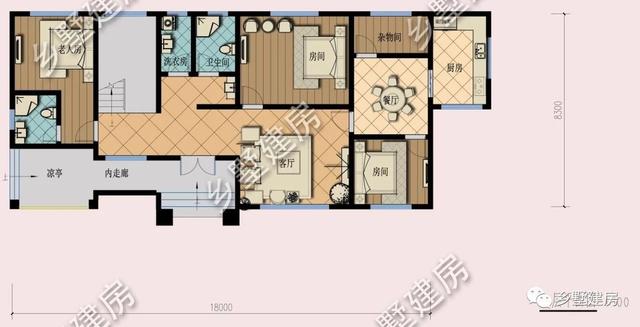 造價(jià)經(jīng)濟(jì)，施工簡(jiǎn)單的二層小別墅戶型，屋頂錯(cuò)落有致，十分有韻味，實(shí)在是農(nóng)村建房上上之選！