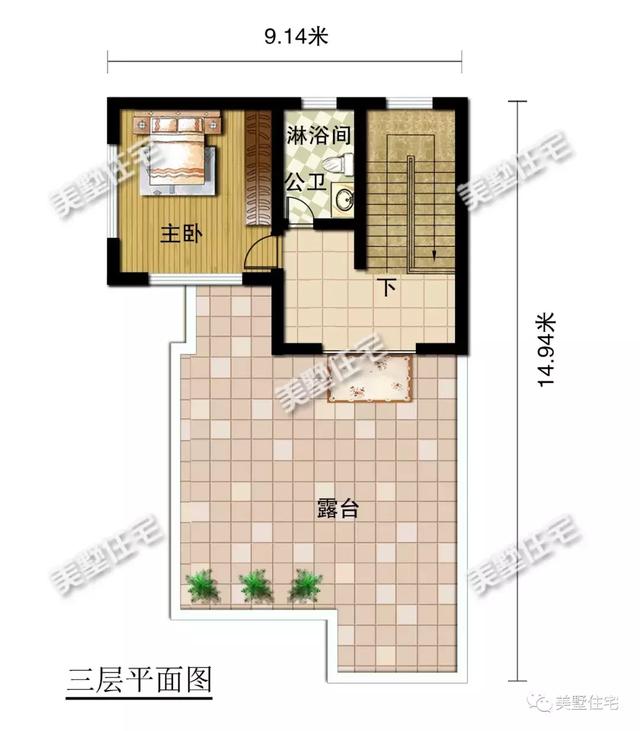 帶悠然小前院的三層現(xiàn)代別墅設(shè)計(jì)圖，清透中不失穩(wěn)重大方，時(shí)尚范十足