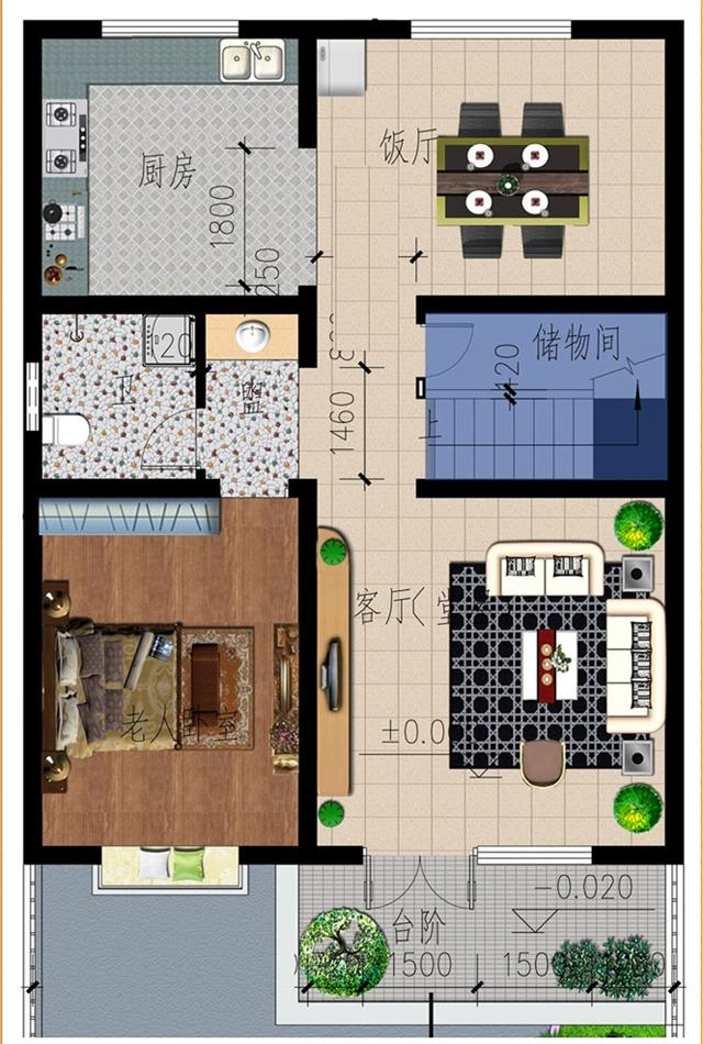 帶庭院花園的二層小別墅設(shè)計圖，搭配清新優(yōu)雅，戶型設(shè)計十分漂亮。