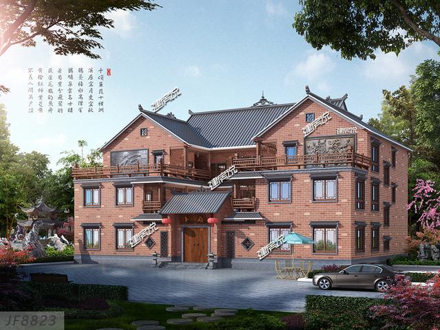 最美四合院別墅設計圖，給辛苦一輩子的父母，十里八鄉都來賀