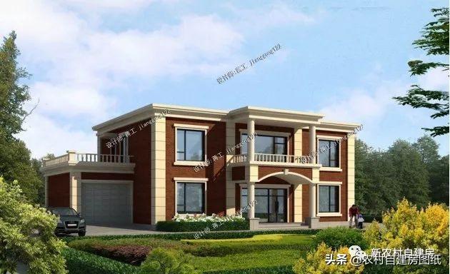 平屋頂別墅設計圖，最適合北方，60萬甩手入住，南方人看了也要爭著建