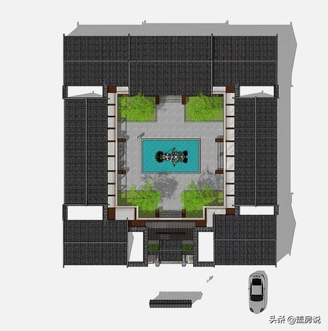 四合院設計圖：現代化四合院，享受經典文化的同時還能兼顧生活便利