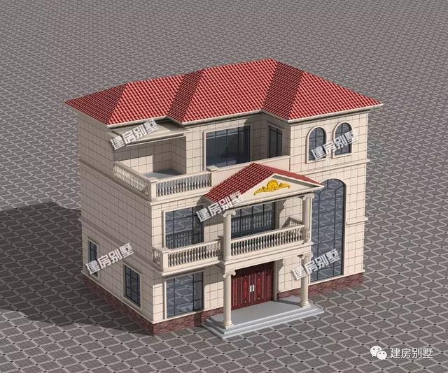 農(nóng)村別墅設(shè)計(jì)圖，14.2×8.6米進(jìn)深小的戶型，簡單為美