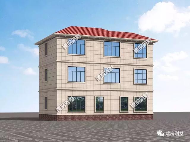 農(nóng)村別墅設(shè)計(jì)圖，14.2×8.6米進(jìn)深小的戶型，簡單為美