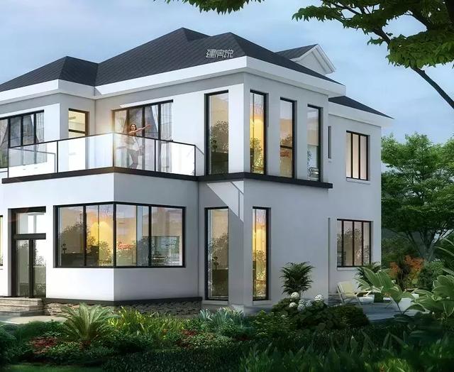 90后都開始建別墅了，二層現代極簡別墅設計圖推薦，30萬搞定