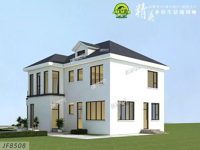 90后都開始建別墅了，二層現代極簡別墅設計圖推薦，30萬搞定