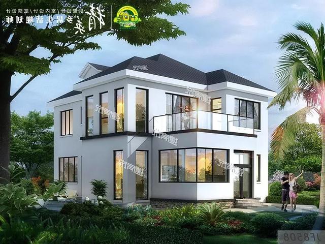 90后都開始建別墅了，二層現代極簡別墅設計圖推薦，30萬搞定