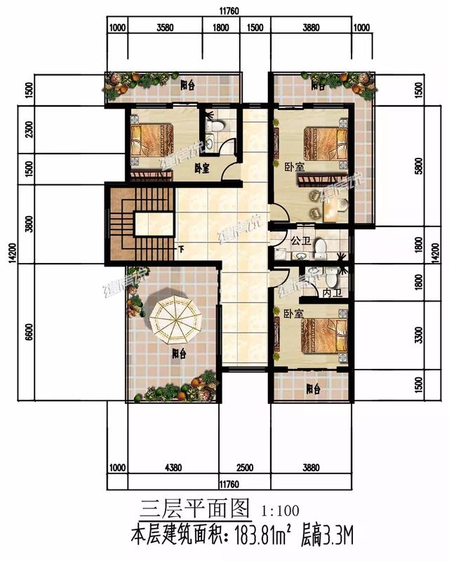兩款農村別墅設計圖，100平米左右，歐式和現代風格，總有一套適合你！