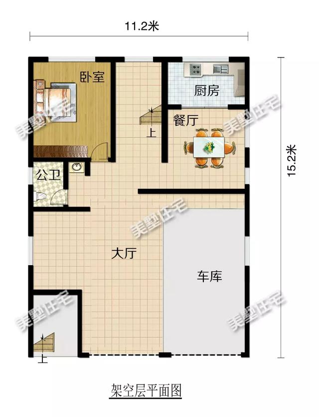 開間11米的實用戶型設(shè)計圖，過年回家建一棟，照顧父母更方便