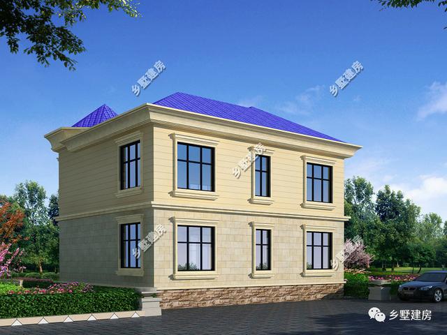 10.5X10.6的農村二層別墅設計圖，外觀俊俏，非常適合農村！