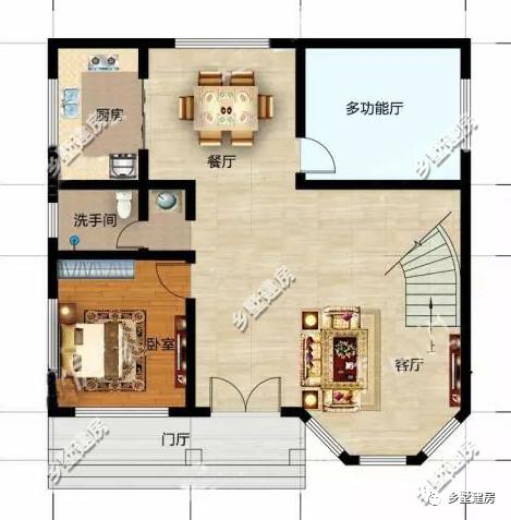 10.5X10.6的農村二層別墅設計圖，外觀俊俏，非常適合農村！