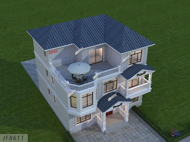 126平獨(dú)棟豪宅設(shè)計(jì)圖，35萬建成村里一枝花，圖紙快快收藏好