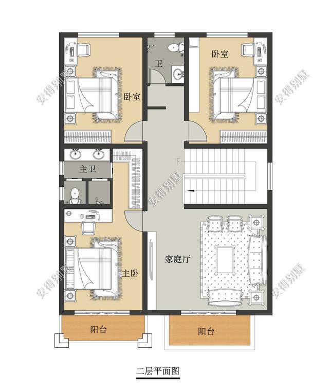 占地120㎡的2層歐式別墅設計圖，小戶型大功能的好房子，農村自建首選！
