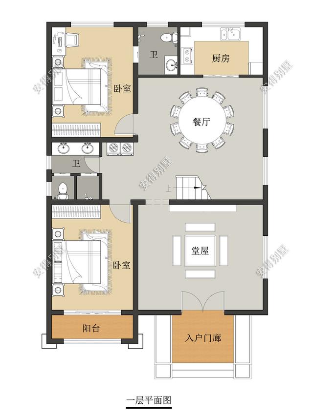 占地120㎡的2層歐式別墅設計圖，小戶型大功能的好房子，農村自建首選！