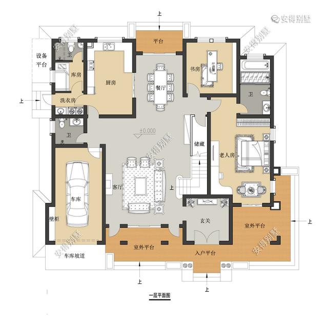 一棟氣派的2層歐式別墅設計圖，居住舒適外觀驚艷，眾人夸贊！