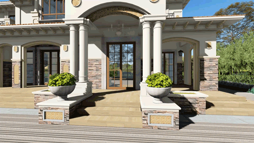 一棟氣派的2層歐式別墅設計圖，居住舒適外觀驚艷，眾人夸贊！