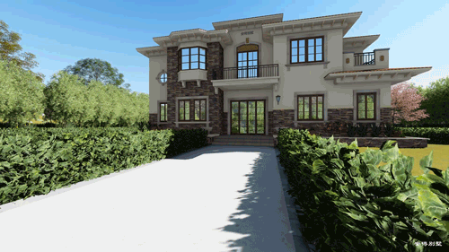 一棟氣派的2層歐式別墅設計圖，居住舒適外觀驚艷，眾人夸贊！