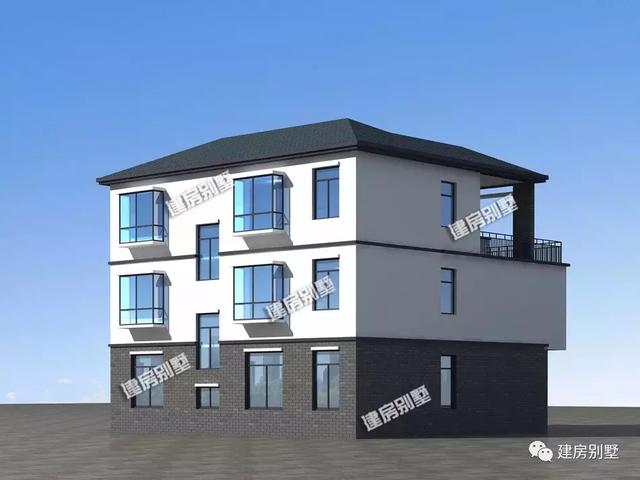 新中式風格農村別墅設計圖，12×10.8米配健身房和車庫