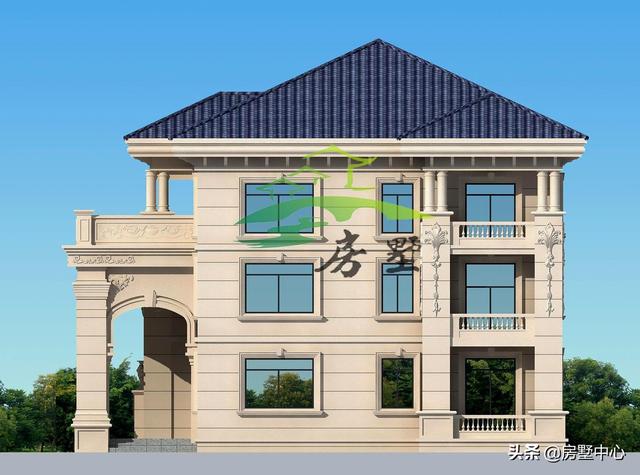 美觀別墅設計圖，堂屋的設計非常符合南方的習俗，外觀豪華大氣